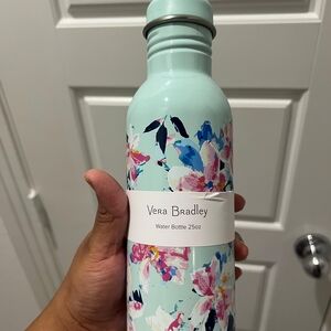 Vera Bradley Abstract Floral Water Bottle 25oz Stainlees Steel NWT
